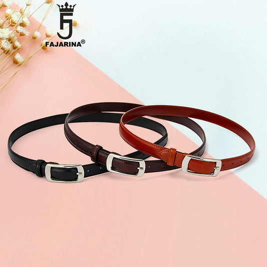 2.4cm Wide Female Design Real Cow Skin Leather Belts for Women NO.324213