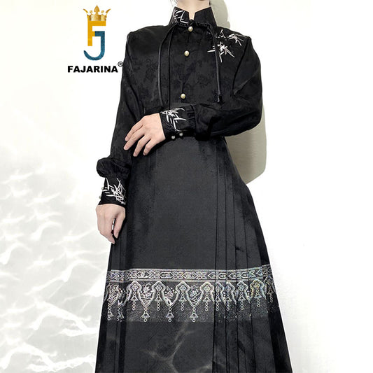 Original Hanfu Black Shirt Daily Outfit NO.MMQ018