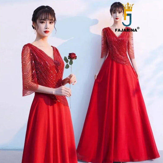 Chorus Performance Long Female Red Dress NO.MMQ025