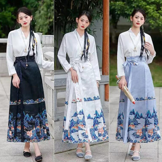 Long Shirt Chinese Ming Styles Hanfu Top for External Wear NO.MMQ027