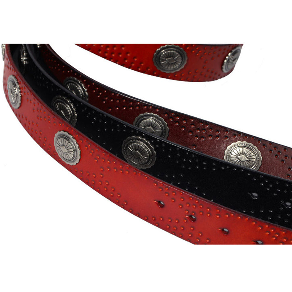Personality Embossed Retro Smooth Buckle Belts 3.8 Wide NO.PKS018