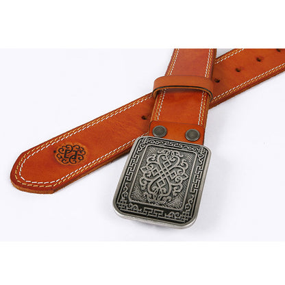 3.8cm Wide Personality Design Pin Belt for Unisex NO.PKS023